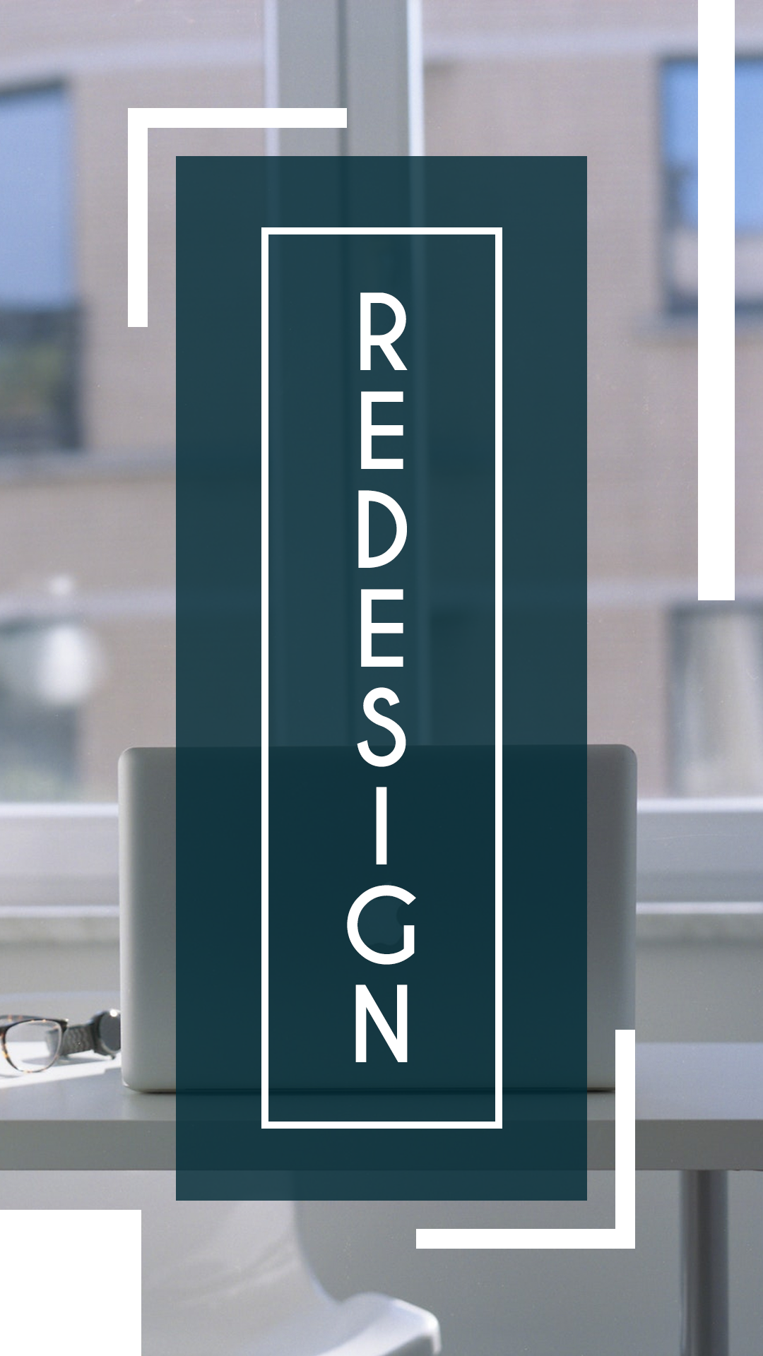 Blog redesign Instagram story cover with the word redesign