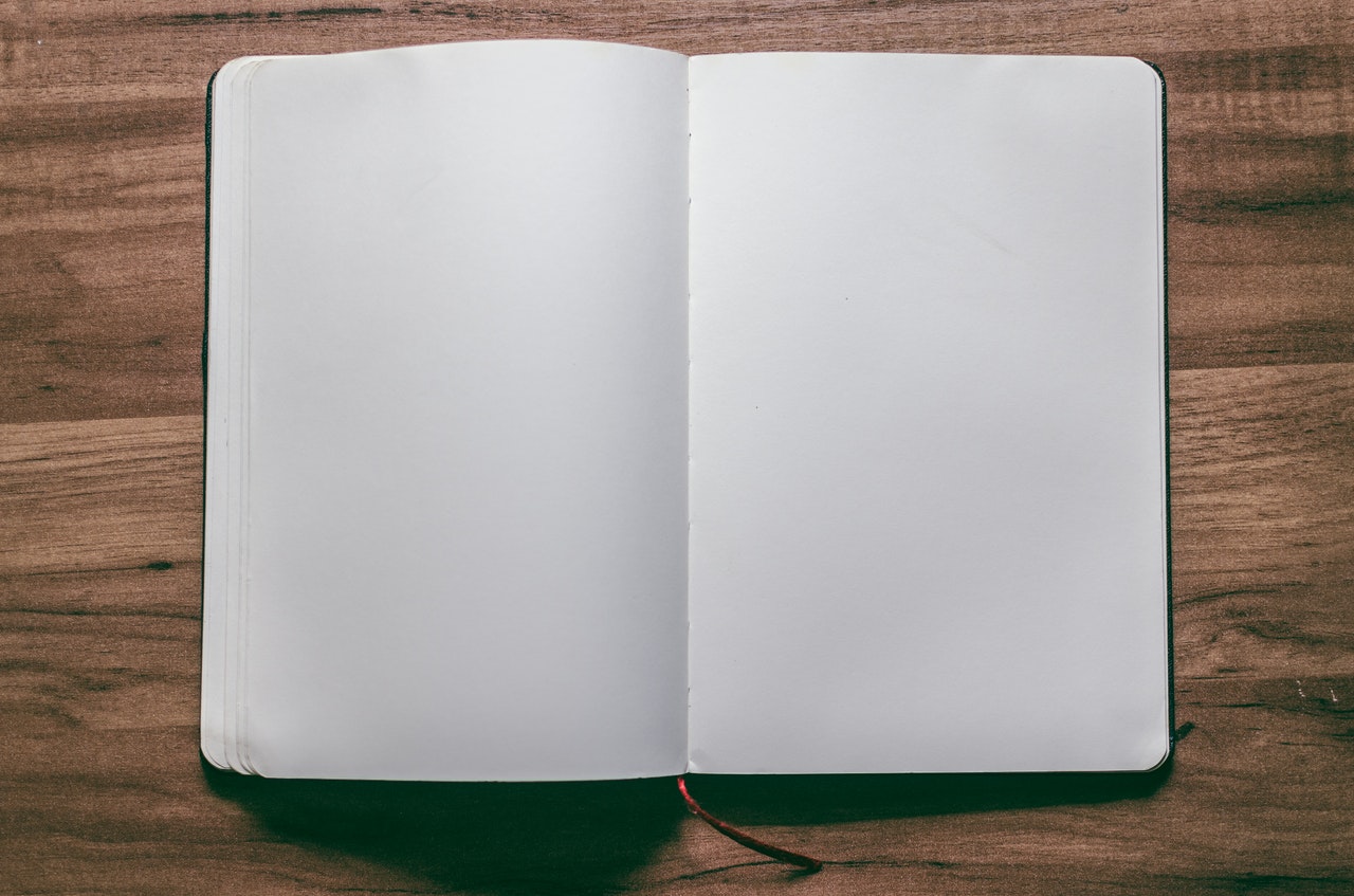 An open notebook